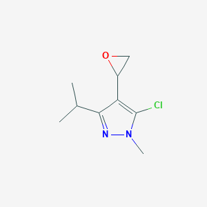molecular formula C9H13ClN2O B2443306 5-Chloro-1-methyl-4-(oxiran-2-yl)-3-propan-2-ylpyrazole CAS No. 2248291-22-5