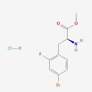 molecular formula C10H12BrClFNO2 B2443309 Methyl (S)-2-amino-3-(4-bromo-2-fluorophenyl)propanoate hcl CAS No. 1391466-31-1