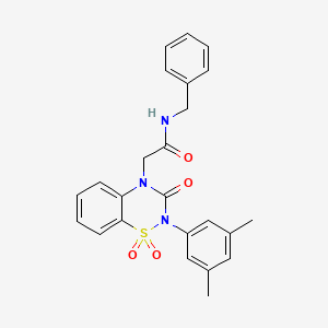 N-benzyl-2-(2-(3,5-dimethylphenyl)-1,1-dioxido-3-oxo-2H-benzo[e][1,2,4]thiadiazin-4(3H)-yl)acetamide