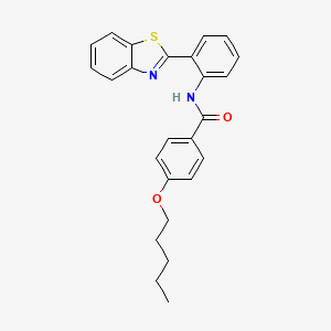 N-(2-(benzo[d]thiazol-2-yl)phenyl)-4-(pentyloxy)benzamide
