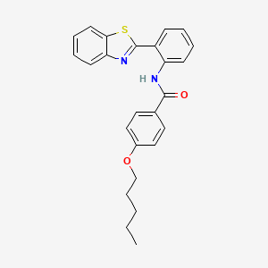 molecular formula C25H24N2O2S B2443313 N-(2-(benzo[d]thiazol-2-yl)phenyl)-4-(pentyloxy)benzamide CAS No. 477555-97-8