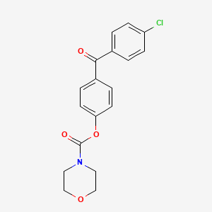 molecular formula C18H16ClNO4 B2443320 4-(4-Chlorobenzoyl)phenyl morpholine-4-carboxylate CAS No. 501104-68-3