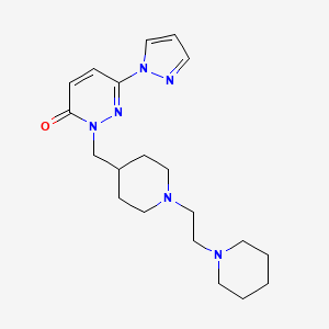 2-({1-[2-(piperidin-1-yl)ethyl]piperidin-4-yl}methyl)-6-(1H-pyrazol-1-yl)-2,3-dihydropyridazin-3-one
