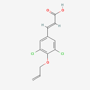 molecular formula C12H10Cl2O3 B2443328 (2E)-3-[4-(Allyloxy)-3,5-dichlorophenyl]acrylic acid CAS No. 937599-17-2