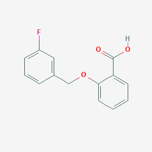 molecular formula C14H11FO3 B2443332 2-[(3-Fluorobenzyl)oxy]benzoic acid CAS No. 360778-48-9