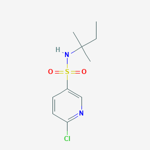 molecular formula C10H15ClN2O2S B2443343 6-chloro-N-(2-methylbutan-2-yl)pyridine-3-sulfonamide CAS No. 1016682-33-9