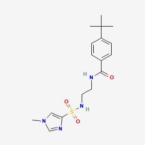 molecular formula C17H24N4O3S B2443347 4-(tert-butyl)-N-(2-(1-methyl-1H-imidazole-4-sulfonamido)ethyl)benzamide CAS No. 1795435-23-2