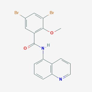 molecular formula C17H12Br2N2O2 B244335 3,5-dibromo-2-methoxy-N-quinolin-5-ylbenzamide 