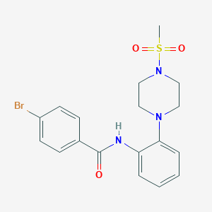 4-bromo-N-{2-[4-(methylsulfonyl)piperazin-1-yl]phenyl}benzamide