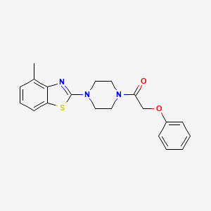 molecular formula C20H21N3O2S B2443362 1-(4-(4-Methylbenzo[d]thiazol-2-yl)piperazin-1-yl)-2-phenoxyethanone CAS No. 897475-54-6