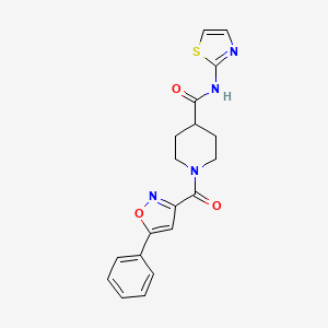 1-(5-phenylisoxazole-3-carbonyl)-N-(thiazol-2-yl)piperidine-4-carboxamide