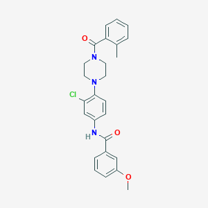 molecular formula C26H26ClN3O3 B244338 N-{3-Chloro-4-[4-(2-methylbenzoyl)piperazin-1-YL]phenyl}-3-methoxybenzamide 