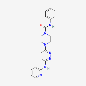 molecular formula C20H21N7O B2443381 N-phenyl-4-(6-(pyridin-2-ylamino)pyridazin-3-yl)piperazine-1-carboxamide CAS No. 1020977-70-1