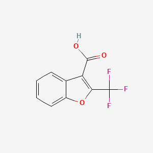 molecular formula C10H5F3O3 B2443384 2-(Trifluoromethyl)-1-benzofuran-3-carboxylic acid CAS No. 1506556-61-1