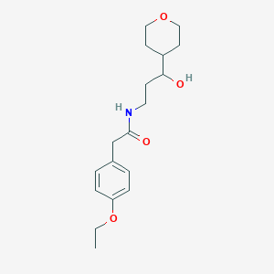 2-(4-ethoxyphenyl)-N-(3-hydroxy-3-(tetrahydro-2H-pyran-4-yl)propyl)acetamide