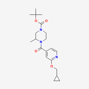 tert-butyl 4-[2-(cyclopropylmethoxy)pyridine-4-carbonyl]-3-methylpiperazine-1-carboxylate