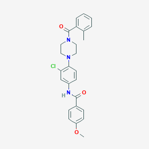 molecular formula C26H26ClN3O3 B244339 N-{3-Chloro-4-[4-(2-methylbenzoyl)piperazin-1-YL]phenyl}-4-methoxybenzamide 