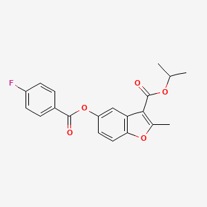 Isopropyl 5-((4-fluorobenzoyl)oxy)-2-methylbenzofuran-3-carboxylate