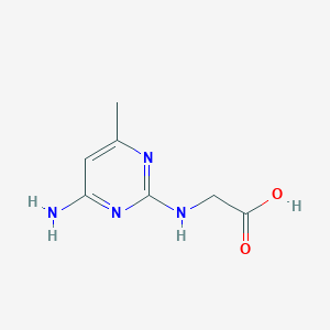 molecular formula C7H10N4O2 B2443400 2-((4-Amino-6-methylpyrimidin-2-yl)amino)acetic acid CAS No. 89897-37-0