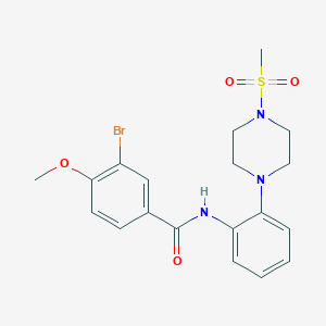 3-bromo-4-methoxy-N-{2-[4-(methylsulfonyl)piperazin-1-yl]phenyl}benzamide