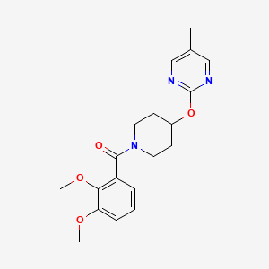 molecular formula C19H23N3O4 B2443416 (2,3-Dimethoxyphenyl)-[4-(5-methylpyrimidin-2-yl)oxypiperidin-1-yl]methanone CAS No. 2379998-10-2