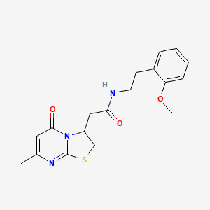 molecular formula C18H21N3O3S B2443433 N-(2-甲氧基苯乙基)-2-(7-甲基-5-氧代-3,5-二氢-2H-噻唑并[3,2-a]嘧啶-3-基)乙酰胺 CAS No. 946346-10-7