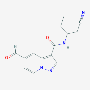 molecular formula C14H14N4O2 B2443437 N-(1-cyanobutan-2-yl)-5-formylpyrazolo[1,5-a]pyridine-3-carboxamide CAS No. 2094734-34-4