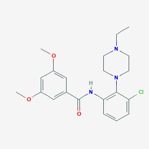 molecular formula C21H26ClN3O3 B244344 N-[3-chloro-2-(4-ethylpiperazin-1-yl)phenyl]-3,5-dimethoxybenzamide 