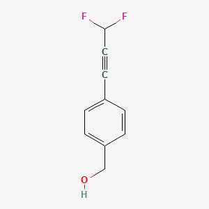 molecular formula C10H8F2O B2443443 [4-(3,3-Difluoroprop-1-yn-1-yl)phenyl]methanol CAS No. 1803599-02-1