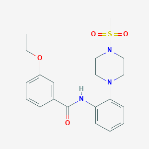 molecular formula C20H25N3O4S B244345 3-ethoxy-N-{2-[4-(methylsulfonyl)piperazin-1-yl]phenyl}benzamide 