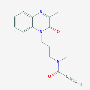 N-Methyl-N-[3-(3-methyl-2-oxoquinoxalin-1-yl)propyl]prop-2-ynamide