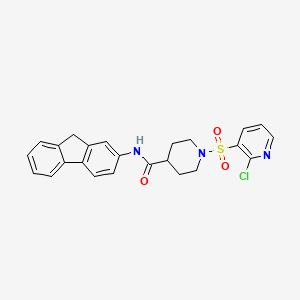 1-[(2-chloropyridin-3-yl)sulfonyl]-N-(9H-fluoren-2-yl)piperidine-4-carboxamide