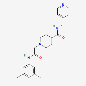 molecular formula C22H28N4O2 B2443457 1-(2-((3,5-二甲苯基)氨基)-2-氧代乙基)-N-(吡啶-4-基甲基)哌啶-4-甲酰胺 CAS No. 942005-95-0