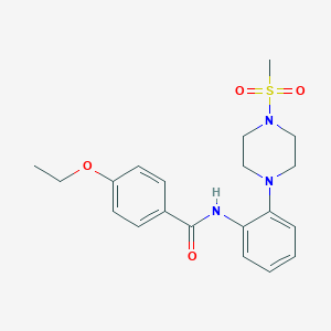 molecular formula C20H25N3O4S B244346 4-ethoxy-N-{2-[4-(methylsulfonyl)piperazin-1-yl]phenyl}benzamide 