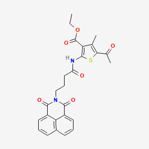 molecular formula C26H24N2O6S B2443460 Ethyl 5-acetyl-2-[4-(1,3-dioxobenzo[de]isoquinolin-2-yl)butanoylamino]-4-methylthiophene-3-carboxylate CAS No. 326617-34-9