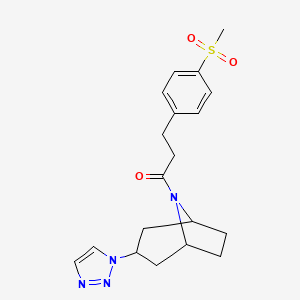 1-((1R,5S)-3-(1H-1,2,3-triazol-1-yl)-8-azabicyclo[3.2.1]octan-8-yl)-3-(4-(methylsulfonyl)phenyl)propan-1-one