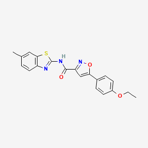 5-(4-ethoxyphenyl)-N-(6-methyl-1,3-benzothiazol-2-yl)-1,2-oxazole-3-carboxamide