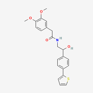 2-(3,4-Dimethoxyphenyl)-N-[2-hydroxy-2-(4-thiophen-2-ylphenyl)ethyl]acetamide