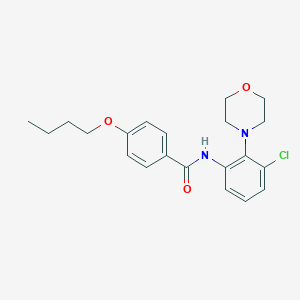 molecular formula C21H25ClN2O3 B244348 4-butoxy-N-[3-chloro-2-(4-morpholinyl)phenyl]benzamide 