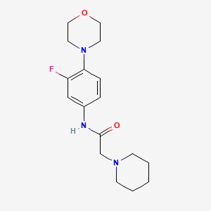 N-(3-fluoro-4-morpholinophenyl)-2-piperidinoacetamide