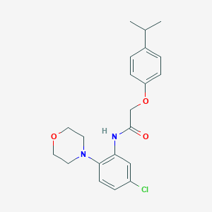 molecular formula C21H25ClN2O3 B244349 N-[5-chloro-2-(4-morpholinyl)phenyl]-2-(4-isopropylphenoxy)acetamide 