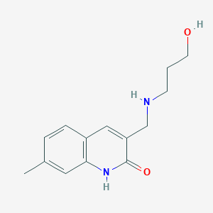 3-[(3-Hydroxy-propylamino)-methyl]-7-methyl-1H-quinolin-2-one