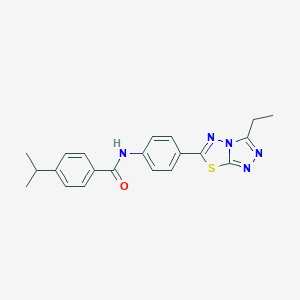 N-[4-(3-ethyl[1,2,4]triazolo[3,4-b][1,3,4]thiadiazol-6-yl)phenyl]-4-isopropylbenzamide