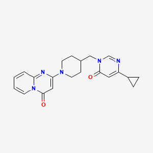 6-cyclopropyl-3-[(1-{4-oxo-4H-pyrido[1,2-a]pyrimidin-2-yl}piperidin-4-yl)methyl]-3,4-dihydropyrimidin-4-one