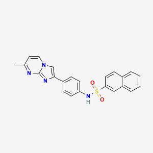 N-(4-{7-methylimidazo[1,2-a]pyrimidin-2-yl}phenyl)naphthalene-2-sulfonamide