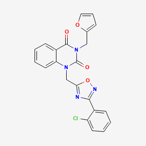 1-((3-(2-chlorophenyl)-1,2,4-oxadiazol-5-yl)methyl)-3-(furan-2-ylmethyl)quinazoline-2,4(1H,3H)-dione