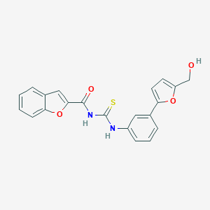 molecular formula C21H16N2O4S B244351 N-({3-[5-(hydroxymethyl)furan-2-yl]phenyl}carbamothioyl)-1-benzofuran-2-carboxamide 