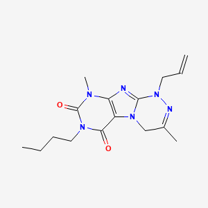 molecular formula C16H22N6O2 B2443528 1-allyl-7-butyl-3,9-dimethyl-1,4-dihydro[1,2,4]triazino[3,4-f]purine-6,8(7H,9H)-dione CAS No. 923436-03-7