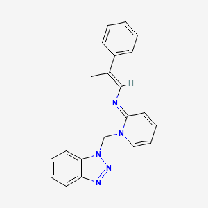 molecular formula C21H19N5 B2443529 1-(benzotriazol-1-ylmethyl)-N-[(E)-2-phenylprop-1-enyl]pyridin-2-imine CAS No. 325736-93-4