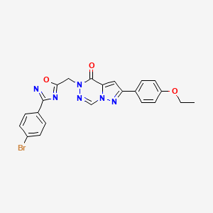 molecular formula C22H17BrN6O3 B2443530 Ethyl 4-{[3-(4-piperidin-1-yl[1,2,4]triazolo[4,3-a]quinoxalin-1-yl)propanoyl]amino}piperidine-1-carboxylate CAS No. 1251563-13-9
